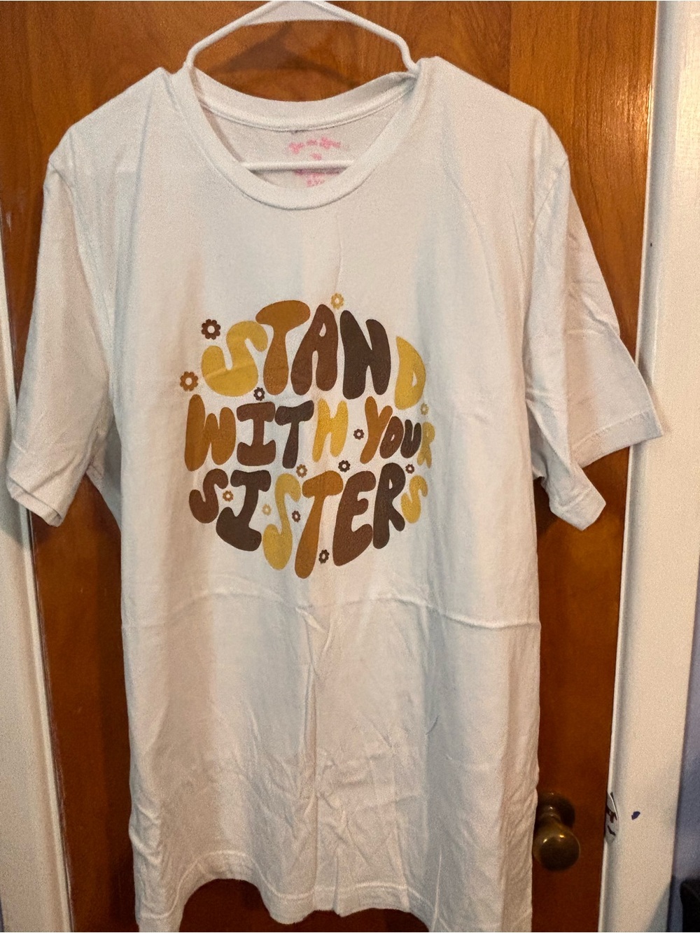 ‘Stand With Your Sisters’ White Graphic Tee